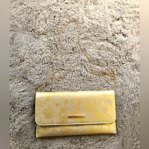 Gold clutch purse